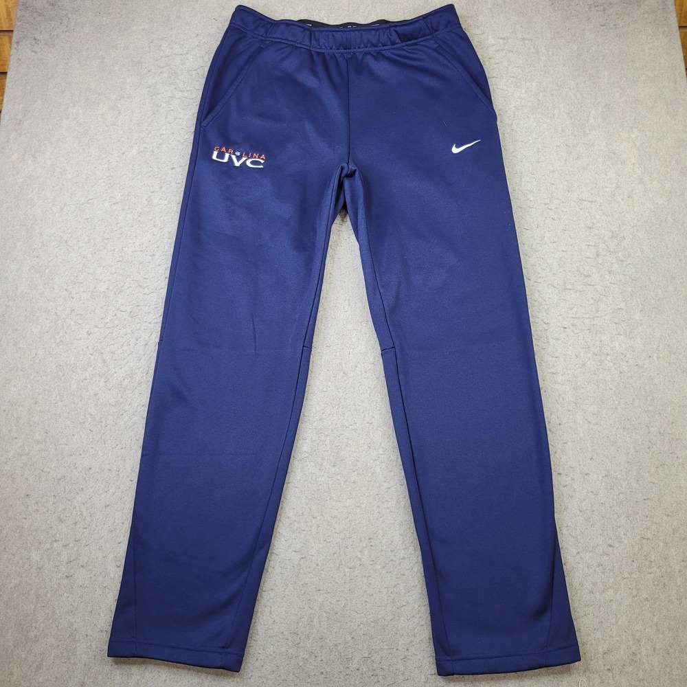 Nike Dri Fit Carolina UVC Sweatpants Mens M Blue Performance Stretch Waistband